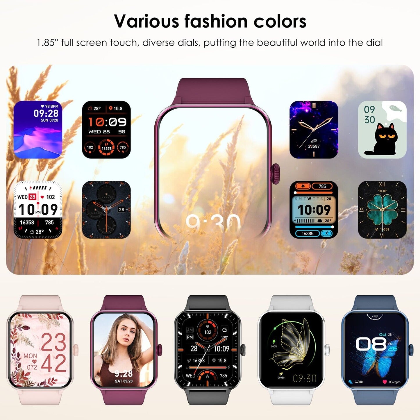 Blackview Smartwatch Damen Herren Mit Bluetooth Anrufe Fitnessuhr Für Android