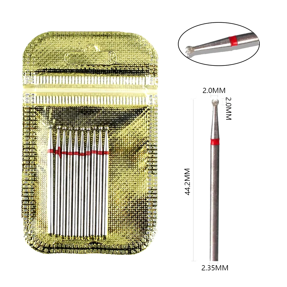 10Pcs Diamond Milling Cutter Nail Drill Bits Set for Manicure Accessory Pedicure Eletric Machine Nail Bit Brush Burr Tools